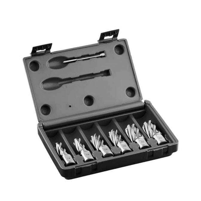 ProPower HSS Annular Cutter Set (12-22mm) 6pc + 2 Pilot Pins