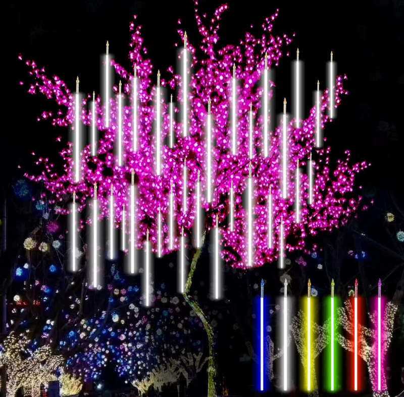 Christmas LED Meteor Shower Rain Lights 80cm 8 Tubes SMD LEDs IP65 Waterproof Rain Lights Outdoor...