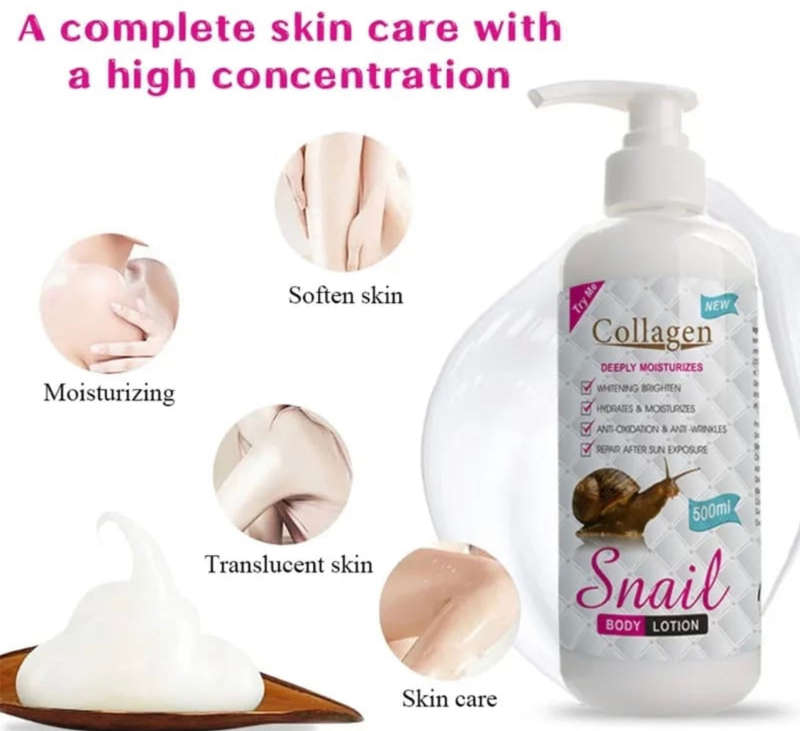 Anti Wrinkle Collagen Snail Skin Moisturizing Body Lotion 500ml