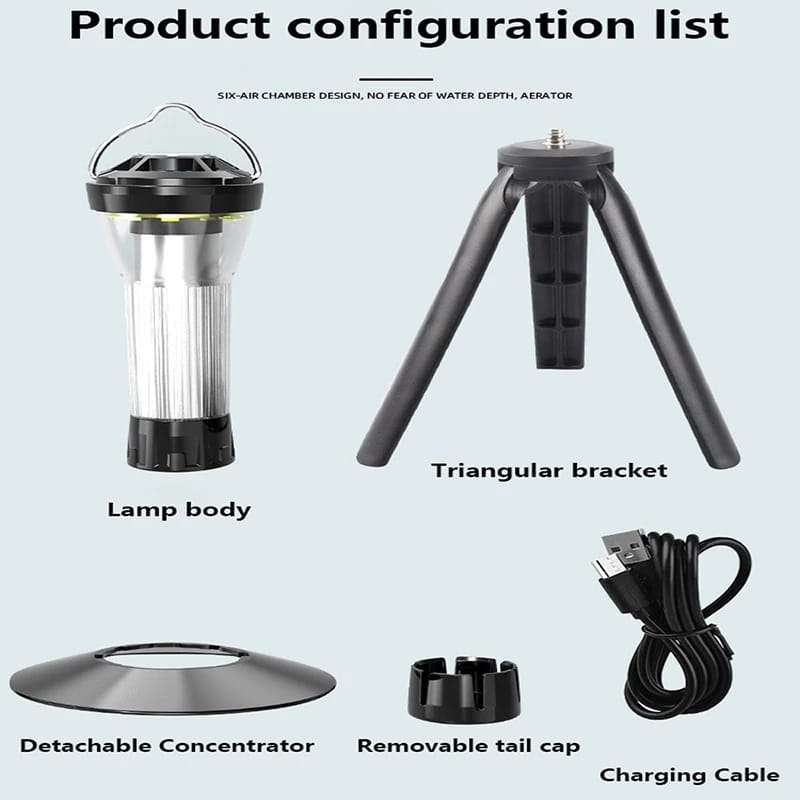 New Rechargeable Camping Lantern Portable Outdoor Camping Light Magnet Emergency Light Hanging Te...