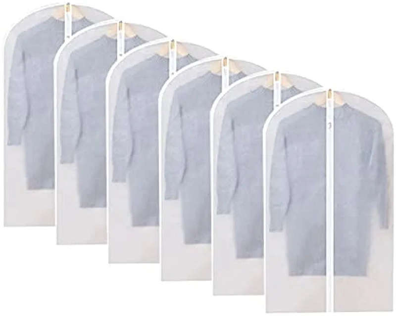 Re-Usable Full Zipper Clothes Cover Bag 5pcs 60 x 100