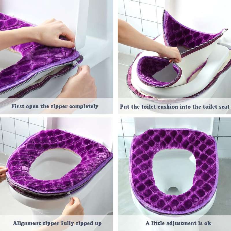 Plush Toilet Seat Cover