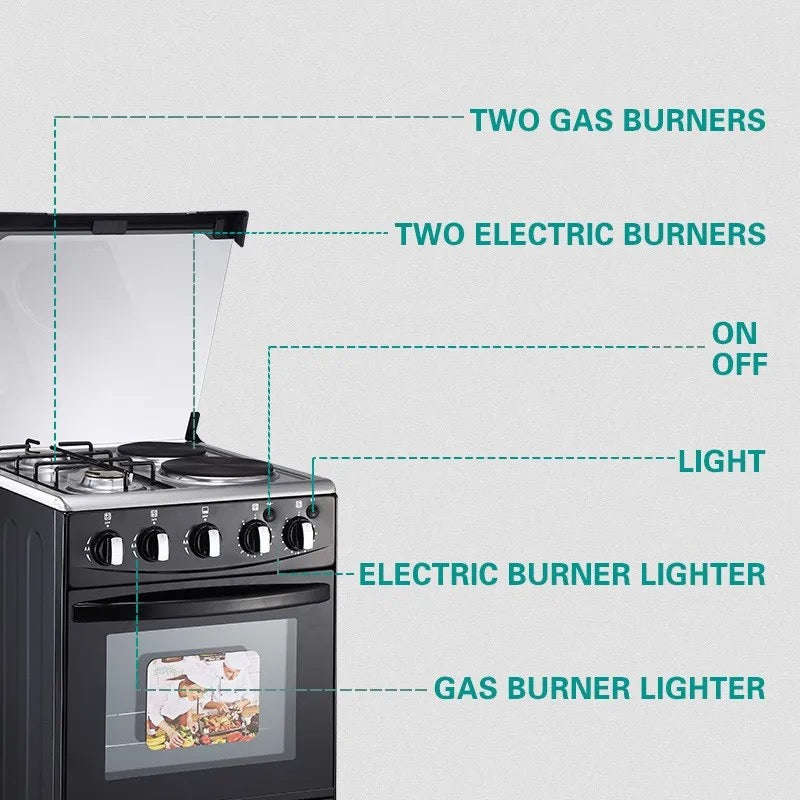 Gas/Electric Combination Stove Electrical Integrated Multifunctional Household Large Oven With Ba...