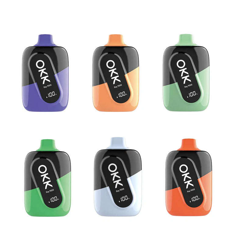 OKK  Ray 9000 Vape Puff 35mg Disposable Various Flavours each