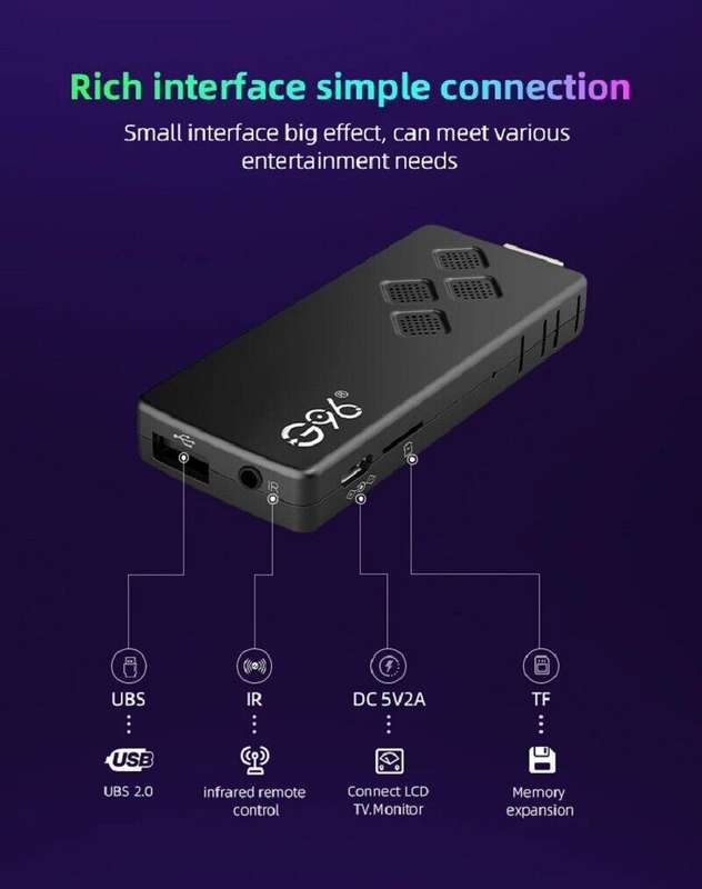 G96 4K Smart TV Stick Android13 ATV OS Top Set Box Allwinner Dual Wifi