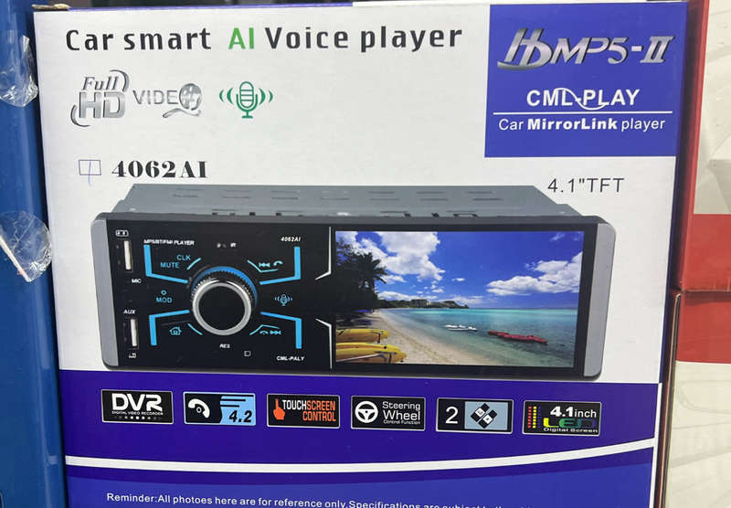 Car Stereo With Bluetooth With 4.1 Inch Touch Screen 7-color Button Light MP5 MP4 Card Host Playe...