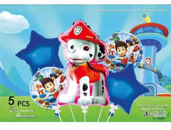 Cartoon Helium Type Balloons 5x PCS Party Supplies, Birthday Decorations for Kids Boys Baby Showe...