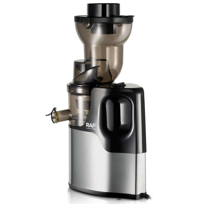 RAF New Stainless Steel Automatic Citrus Fruit juice Extractor Big Mouth Slow Screw Juicer Cold P...