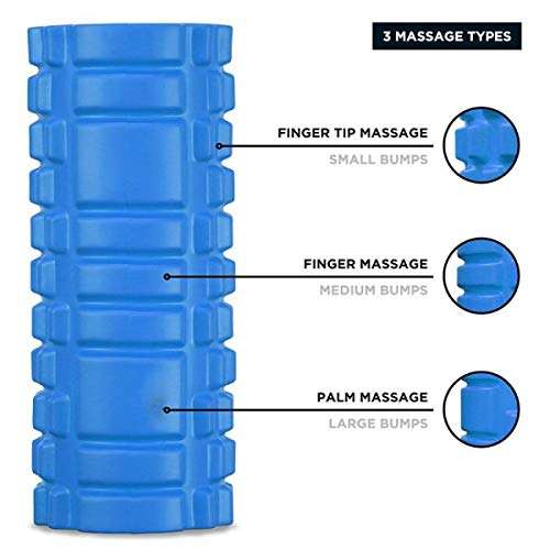 High-Density EVA Foam Roller - Deep Tissue Muscle Recovery & Pain Relief for Gym, Yoga & Physical...