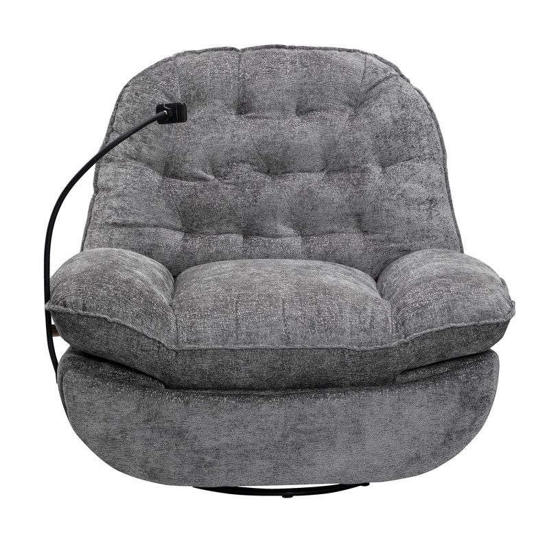 MHome Swivel Rocker Recliner Chair with Adjustable Backrest Footrest