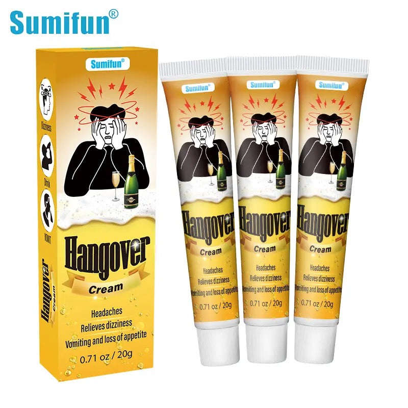 Sumifun Hangover Cream Anti Alcohol Headache Dizziness Relief Ointment Stomach Nausea Vomiting Ha...