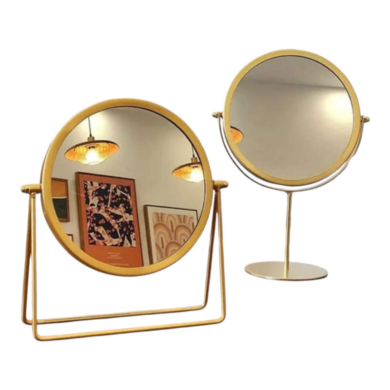 MHome Modern Minimalistic Desktop Makeup Vanity Mirror  Available in Black or Gold