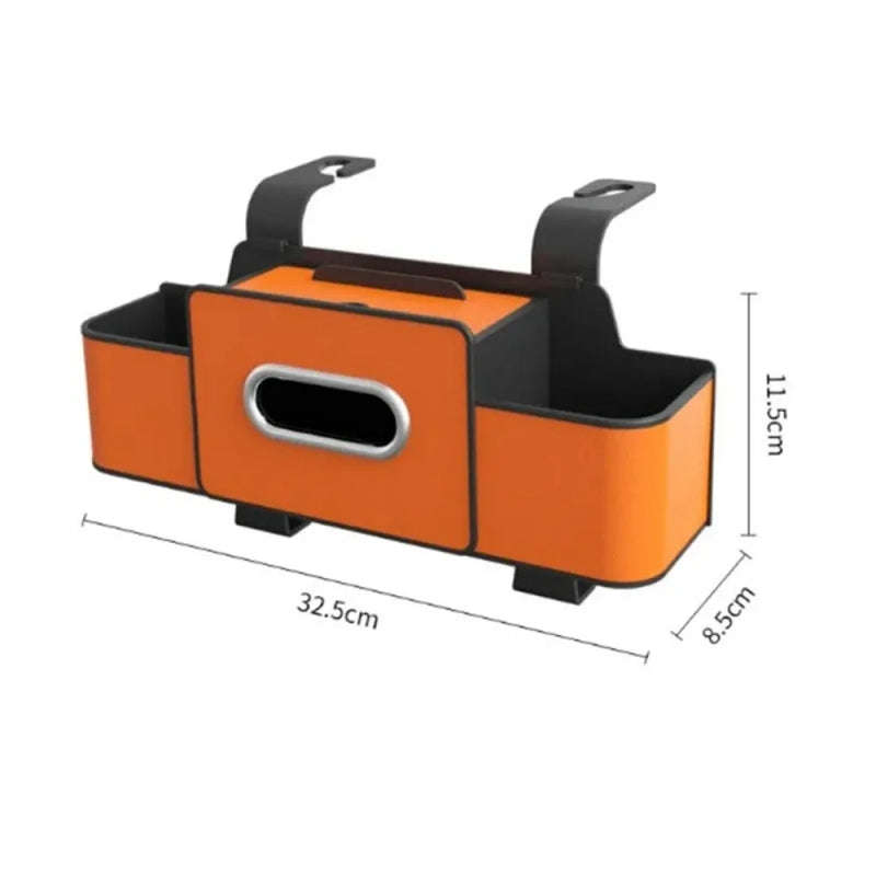 MTech Car Back Seat Tissue Box Holder  3-in-1 Multi-Functional Organizer For Tissue box, Drink...
