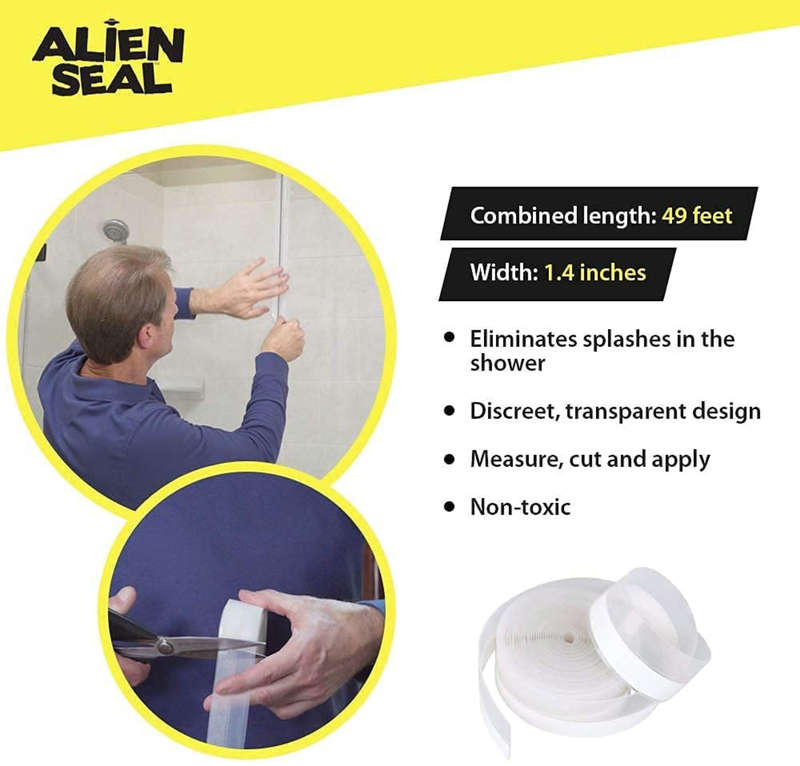Alien Draft Seal Transparent Silicone Seal Strip Anti-Draft Adhesive and Flexible Flap to Seal Ga...