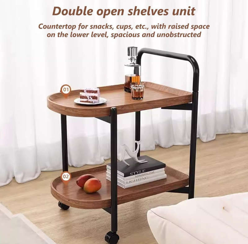 Storage Trolley Cart Removable Side Table with Wheels Multifunctional Storage Organizer for Kitch...
