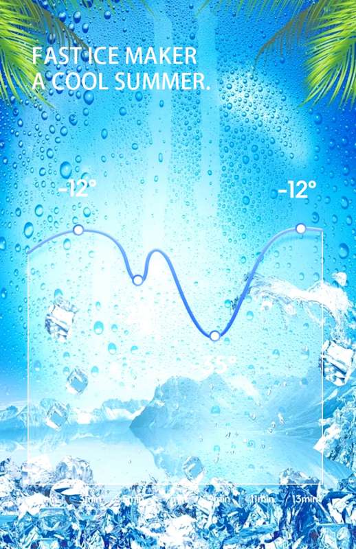 SOKANY automatic family ice maker makes ice quickly in a few minutes, convenient and energy-saving