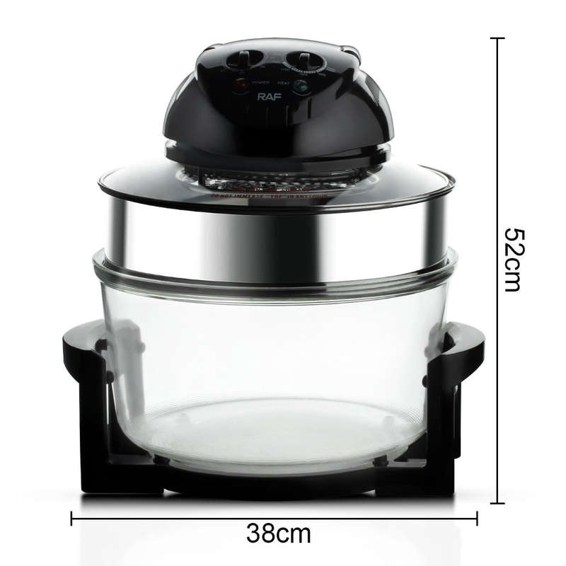 RAF Multi-Cooker Glass Air Fryer Electric Convection Halogen Oven R.5406  12L Capacity, 3500W ...
