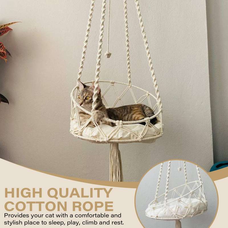 Cat Hammock Hanging Cat With Macrame Hanging Cat Hammock
