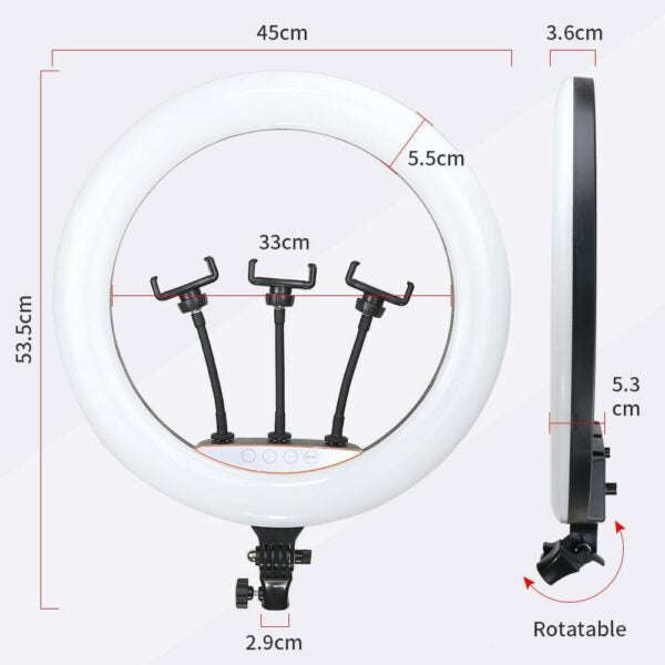LED Selfie Ring Light With Tripod Stand 18 45cm
