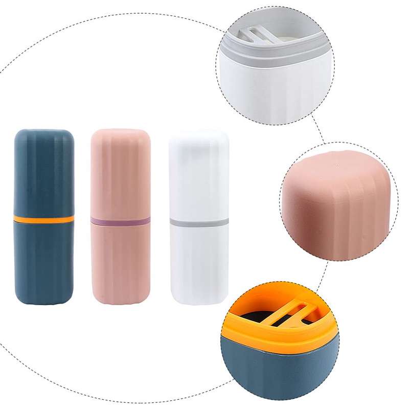 Travel Toothbrush Case  Portable Toothbrush & Toothpaste Holder for Travel, Camping, School & ...
