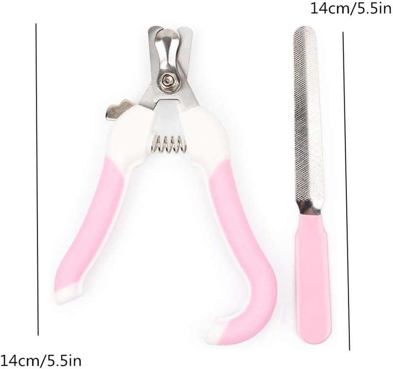 Pet Nail Clippers with Nail File  Stainless Steel Cat & Dog Claw Trimmer