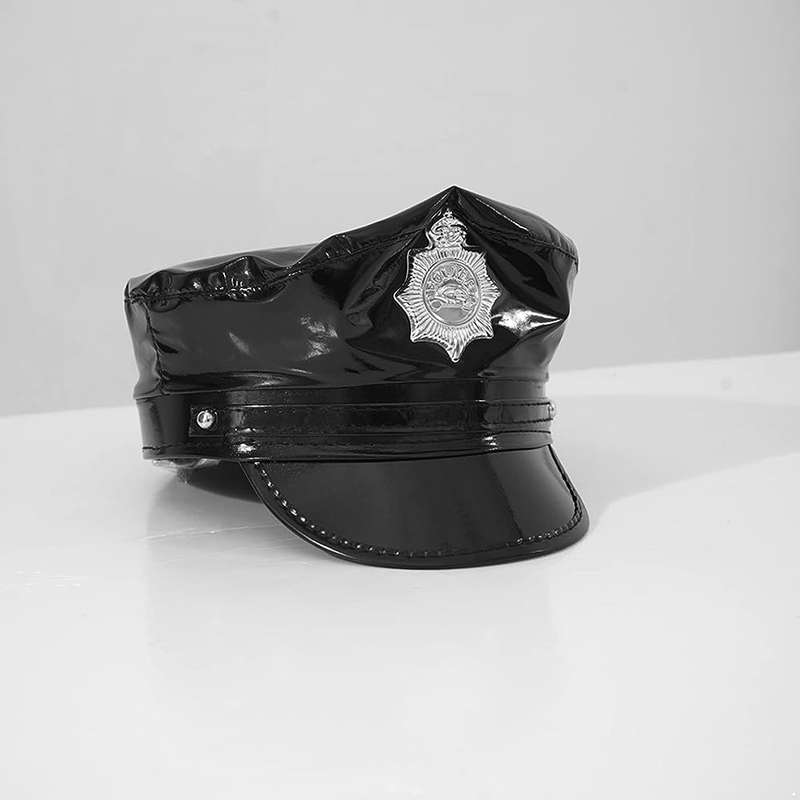 Police Leather Hat
