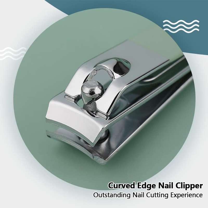 MBeauty 12PCS Stainless Steel Nail Clipper Set, Portable Manicure Pedicure Kit With Travel Case