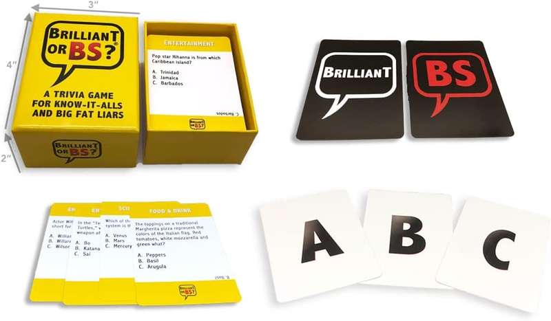 Brilliant or BS? - A Trivia Game for Know-It-Alls and Big Fat Liars - Fun Bluffing Trivia Game fo...