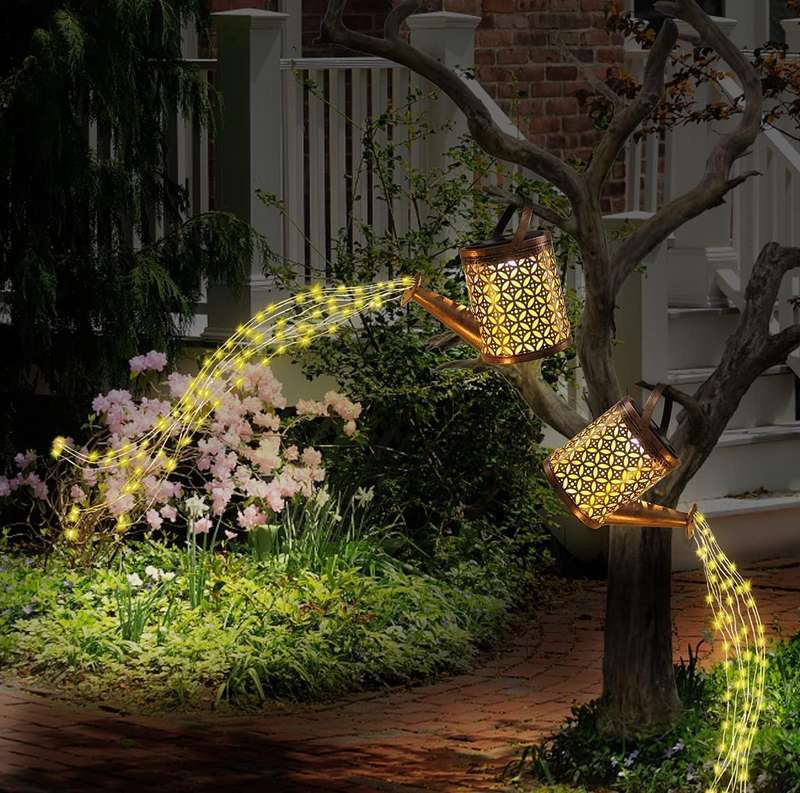 Solar Watering Can with Lights, Large Solar Lanterns Outdoor Hanging Waterproof, Decorative Retro...