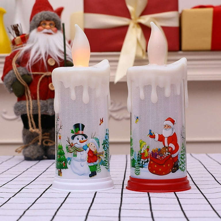 Candle Light Christmas Atmosphere Decoration LED Tea Light Fireless Flameless Battery Operated Pl...