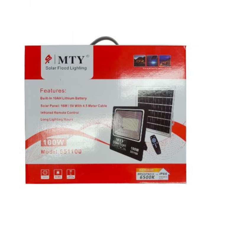 MTY - Solar Powered LED Flood Light 100W