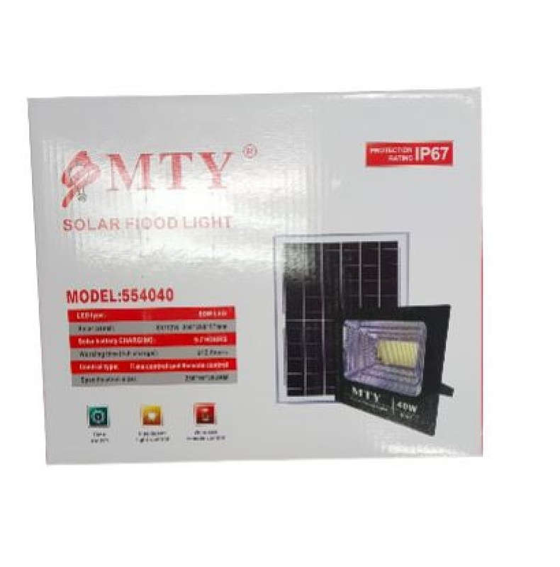 MTY - Solar Powered LED Flood Light 40W