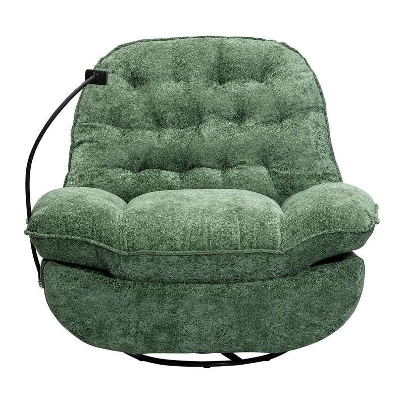 MHome Swivel Rocker Recliner Chair with Adjustable Backrest Footrest