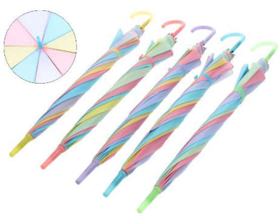 Frosted Rainbow Childrens PVC Umbrella