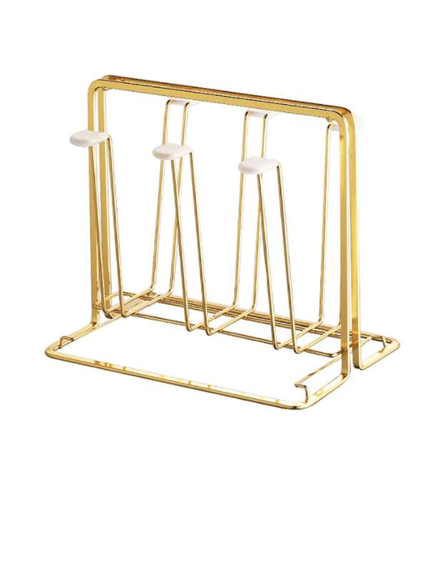 Cup Drying Rack Stand Organizer Non-Slip Holder with Handle and 6 Hooks