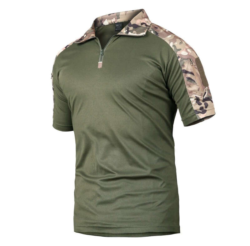 Men Military Tactical T-shirt Short Sleeve Cameo - Various Colours