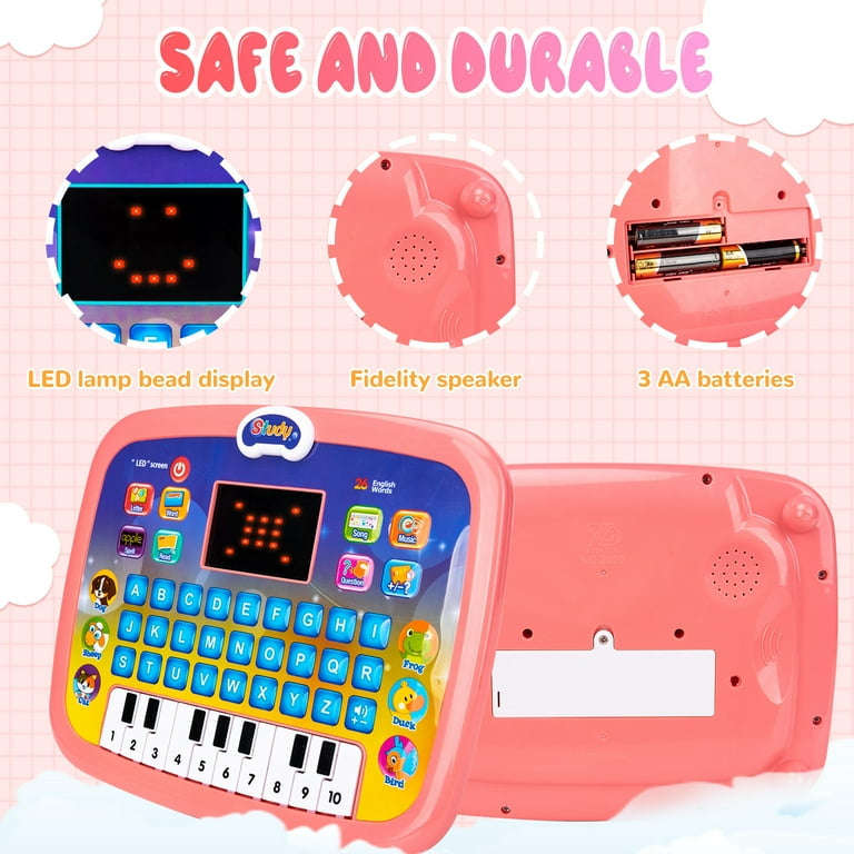 Kids Tablet/toddler Learning Pad With Led Screen Teach Alphabet, Numbers, Word, Music, Math, Earl...