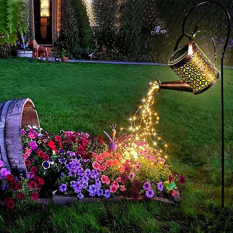 Solar Watering Can with Lights, Large Solar Lanterns Outdoor Hanging Waterproof, Decorative Retro...