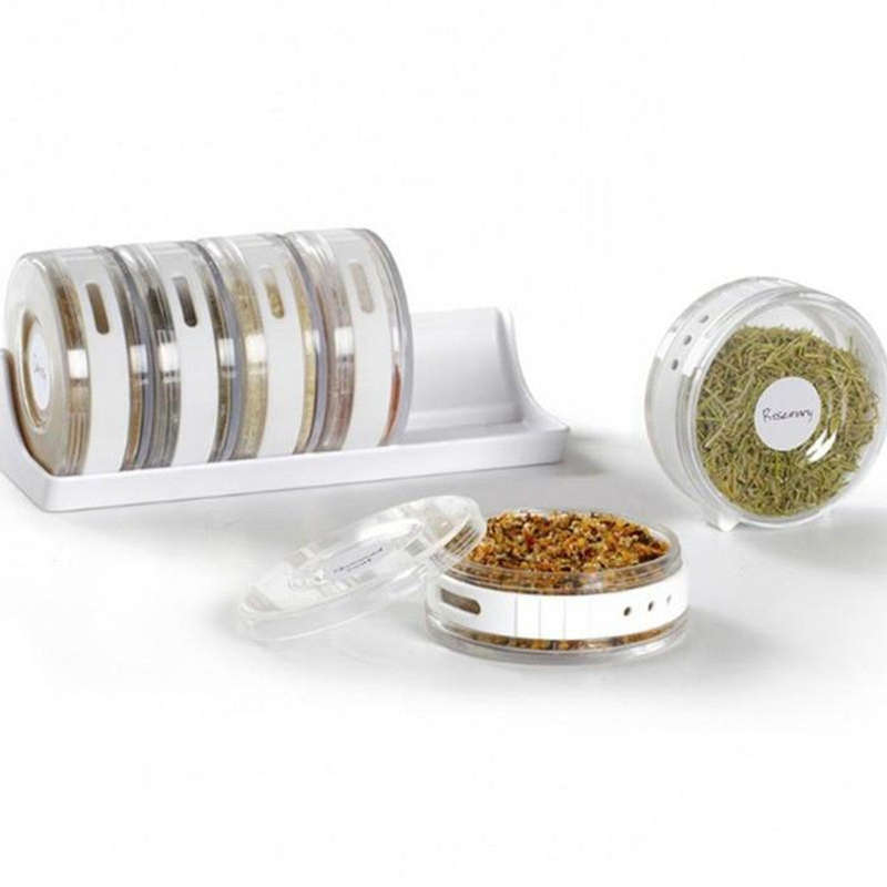 6pc Grip Twist Spice Storage Storage