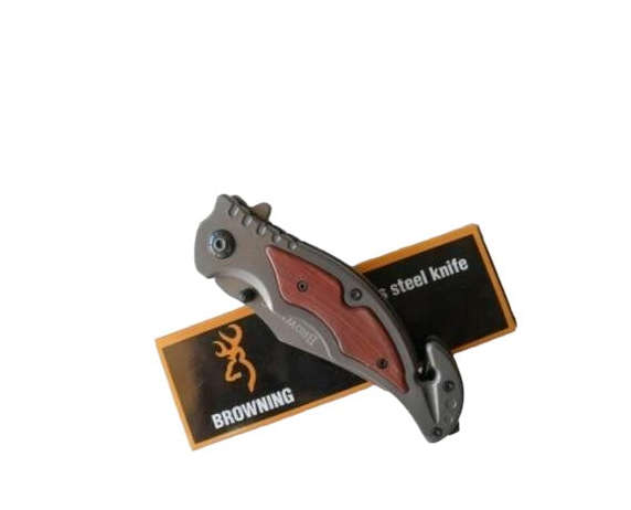 Steel & Wood Handle Pocket Knife