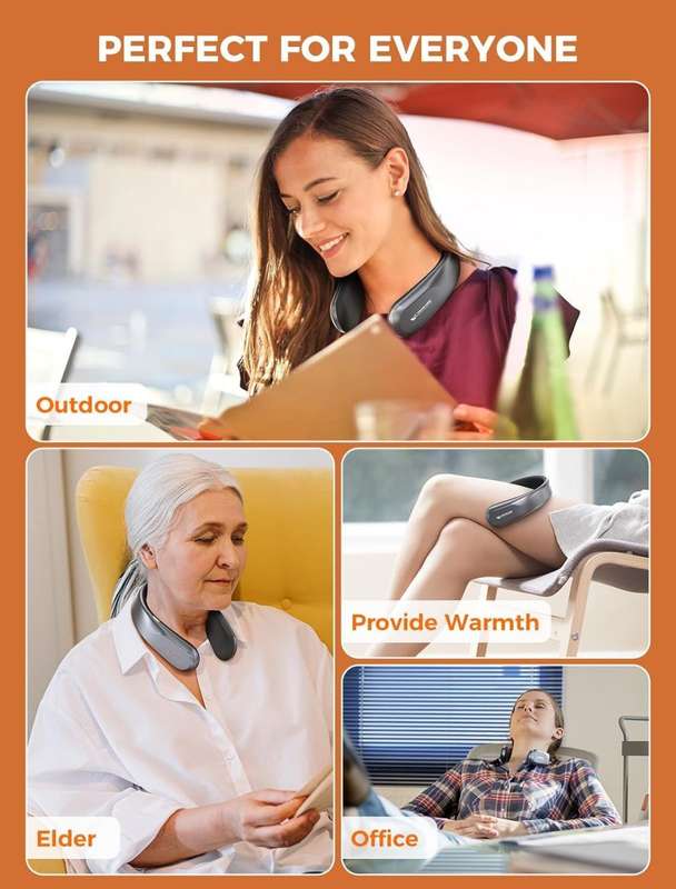 Handy Heater Neck Warmer Rechargeable - Wearable Neck Heater for Cold Winters, 4 Heat Comfort-Hea...
