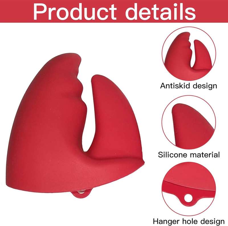 Mini Silicone Pot Pinchers  Heat Resistant Lobster Claw Oven Mitts (1Pair)
