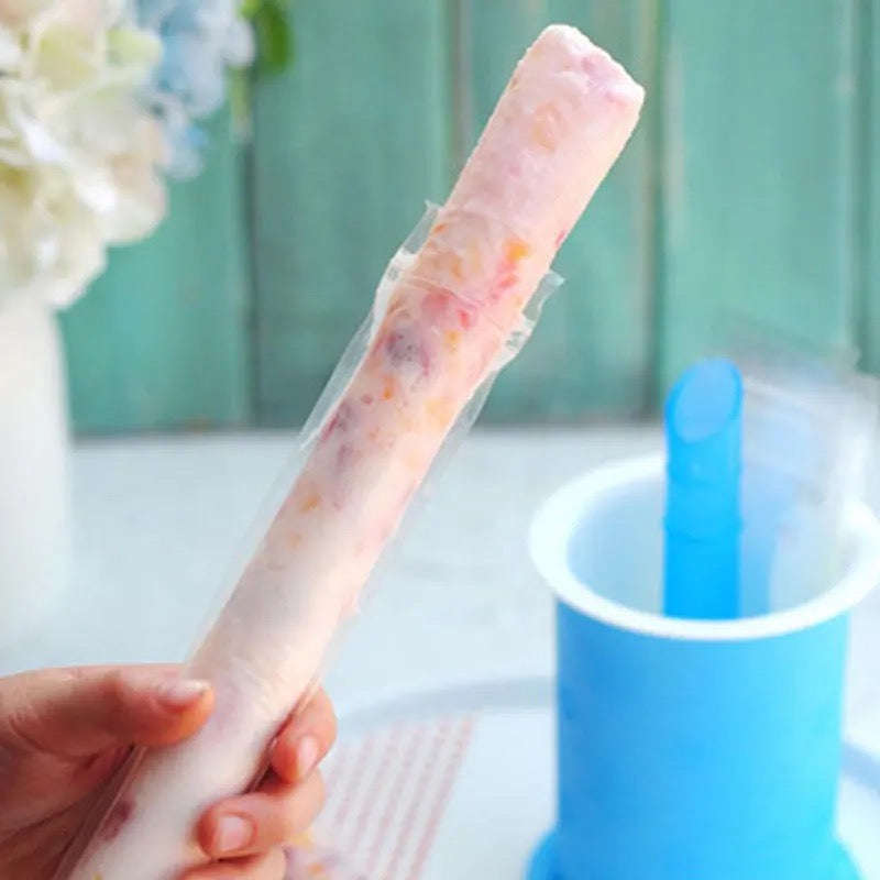 DIY Ice Popsicle Maker Ice Cream Molds Bags Reusable Easy Release Freezer Pops Maker