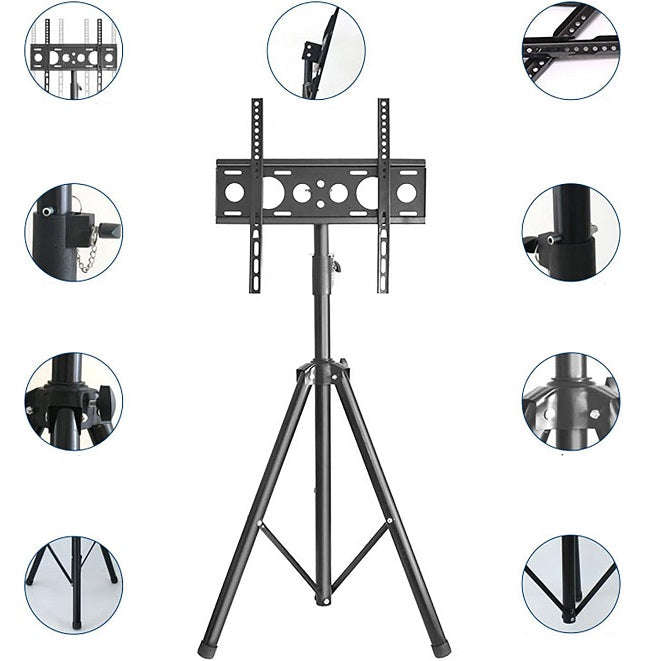 Adjustable 94 -158cm Tripod TV Stand With 45cm x 14cm Plate