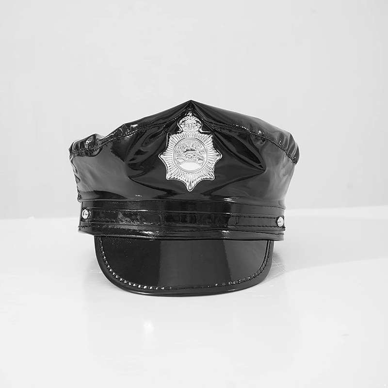 Police Leather Hat