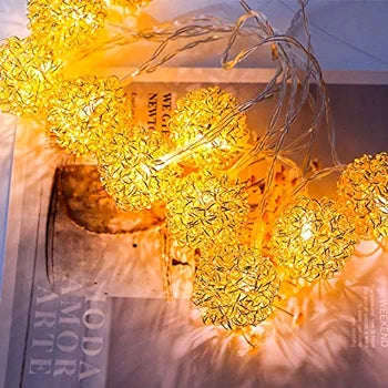 Christmas Metal Ball String Lights