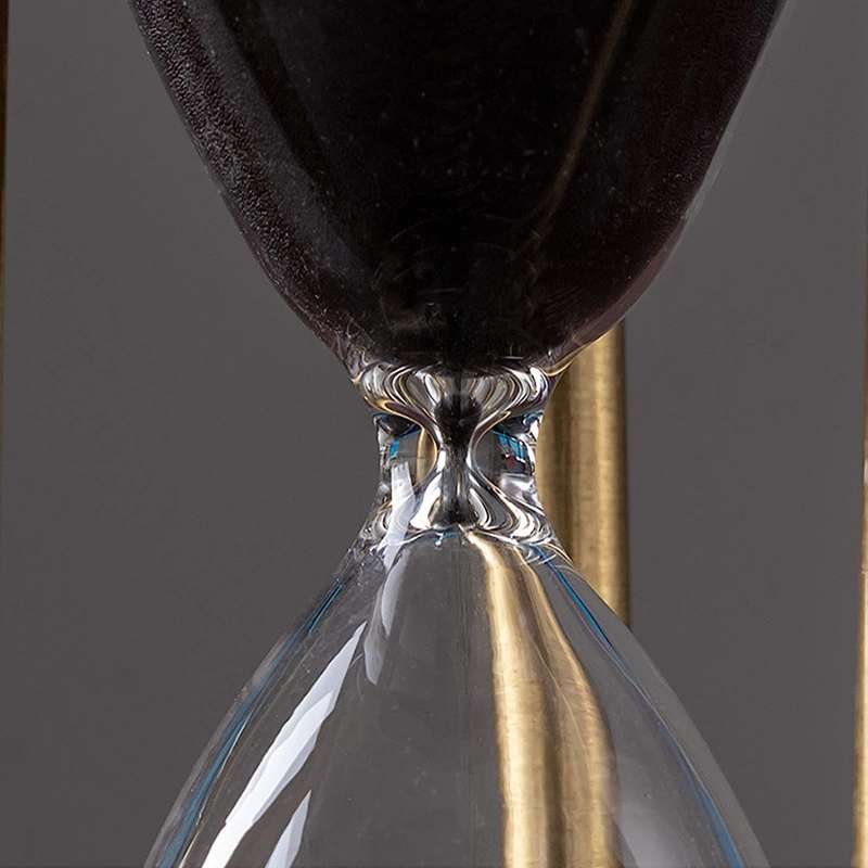 MHome Vintage Three Pillar Mini Hourglass Ornament Timer - Metal Hourglass, Glass Sand Timer