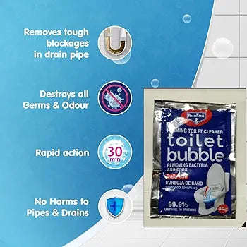 Toilet Odor and Bacteria Remover Bubble- 40g