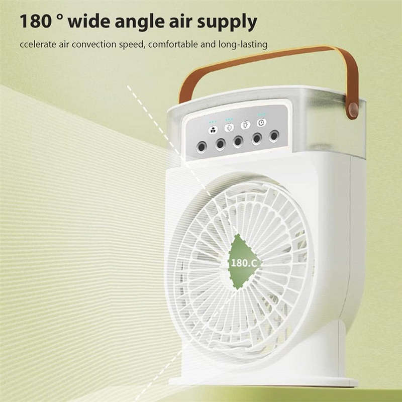Portable Air Conditioner Fan, Mini Evaporative Air Cooler with 7 Colors LED
