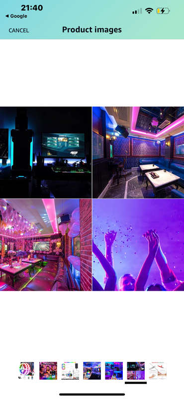 Christmas Bluetooth LED Strip, 10 m, LED Strip, SMD 5050 RGB LED Fairy Lights with Remote Control...